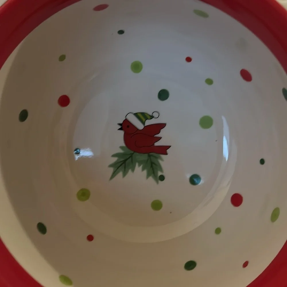 Temptations Christmas 4 Mixing Bowls Winter Whimsy Nesting Bowl Set
